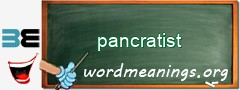 WordMeaning blackboard for pancratist